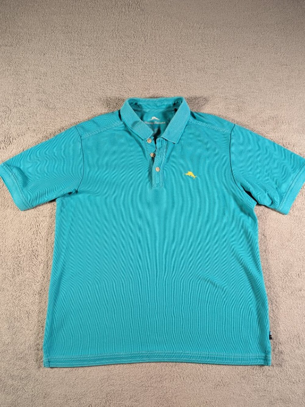 Tommy Bahama Men's M Teal Pima Cotton Polo Shirt